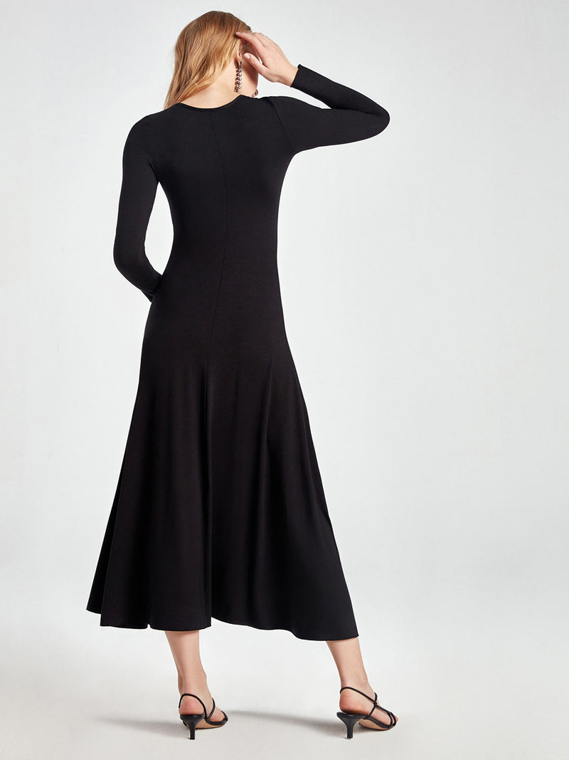 Nocturne Dress Knit L/Sl Black - Wardrobe Fashion