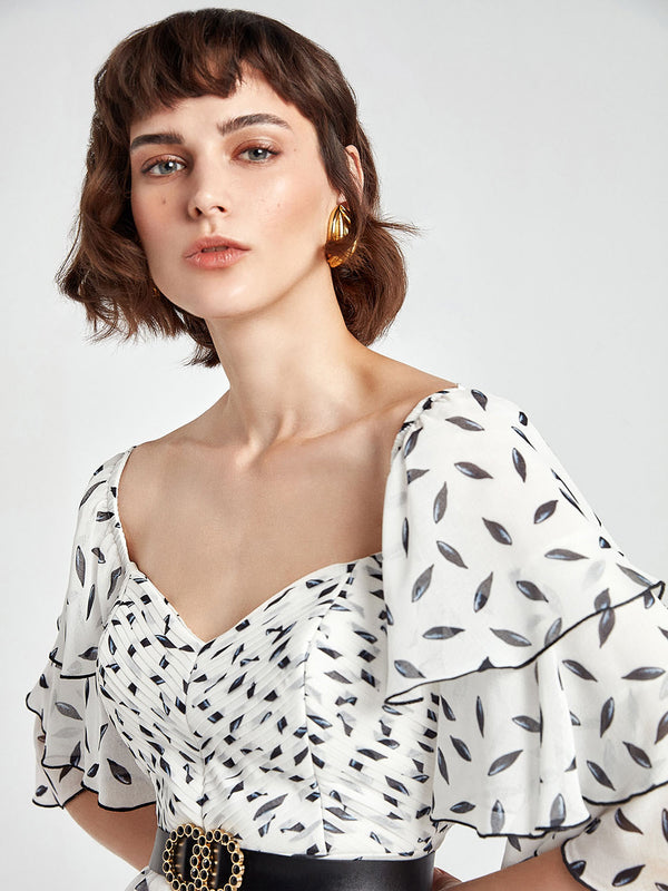 Nocturne Dress Short Layered + Belt Off White - Wardrobe Fashion
