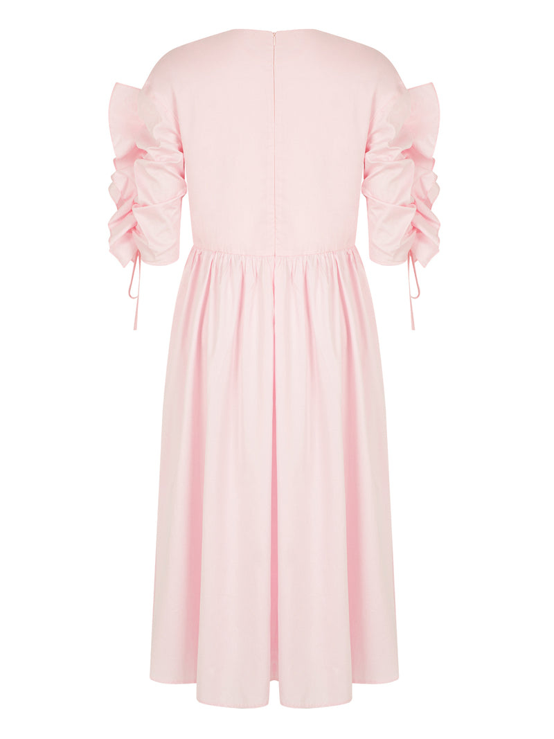 Nocturne Dress Pleat S/S Pink - Wardrobe Fashion