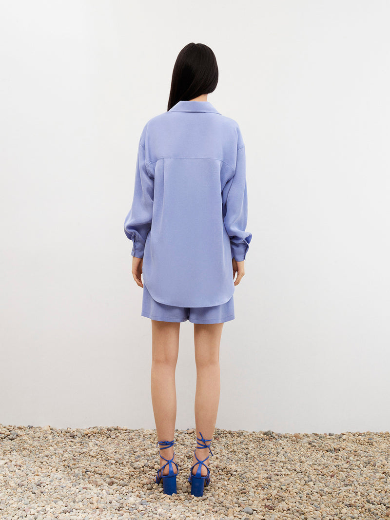 Nocturne Flowy Oversize Shirt Blue