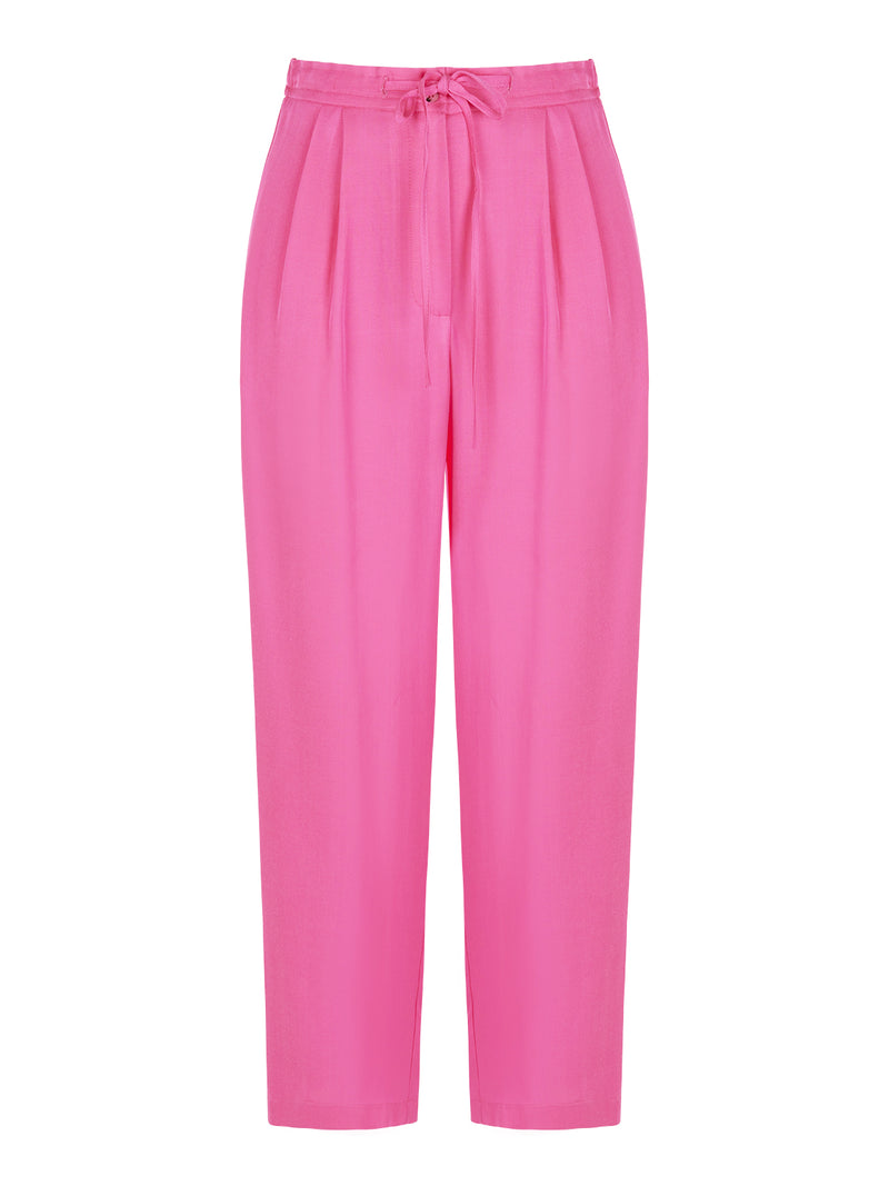 Nocturne High-Waisted Carrot Pants Fuchsia