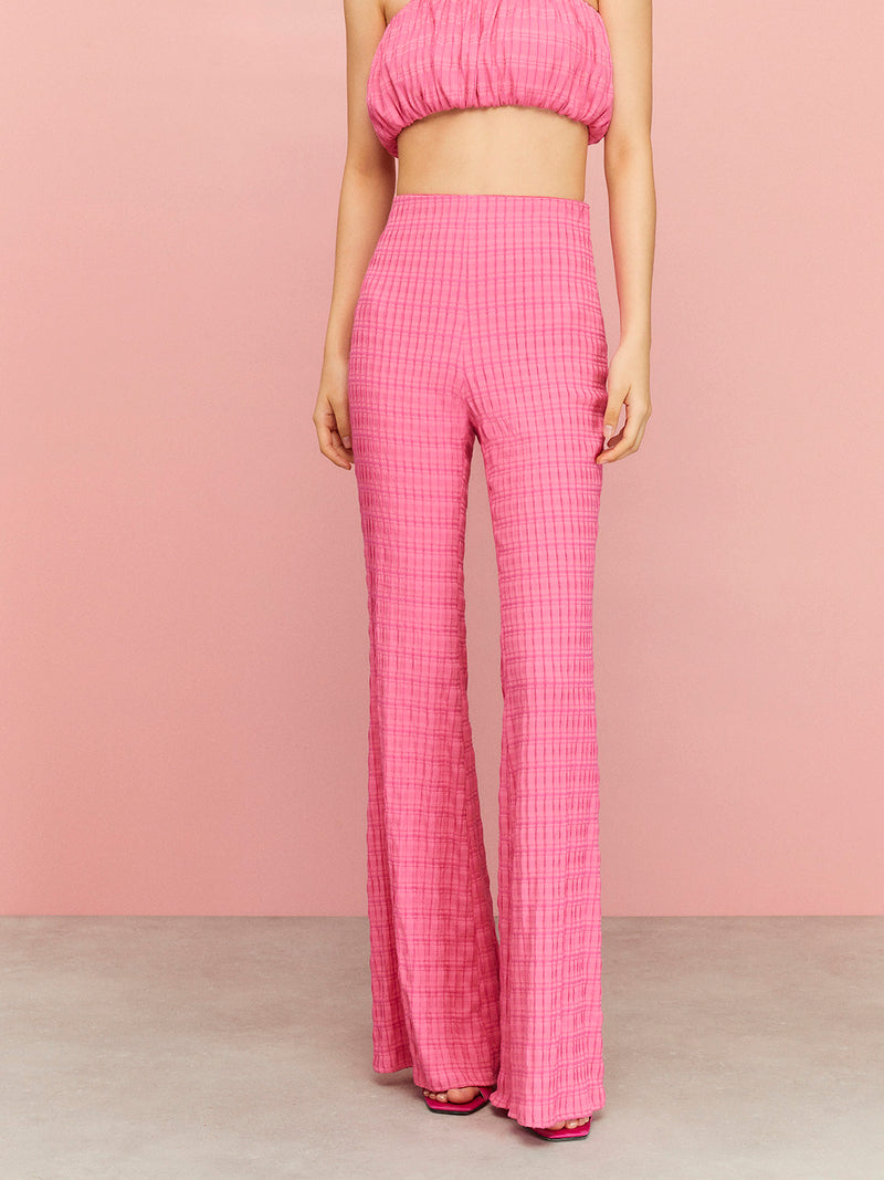 Nocturne High-Waisted Flare Pants Fuchsia