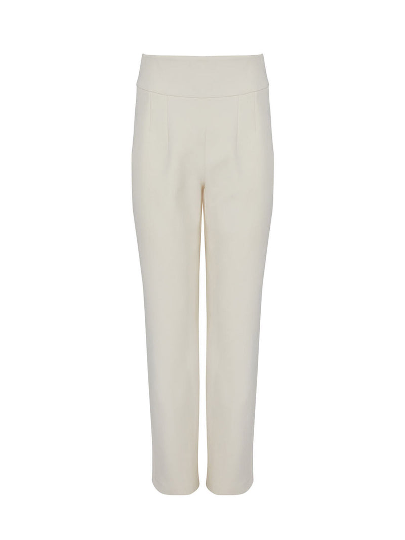 Nocturne High-Waisted Carrot Trousers Ecru
