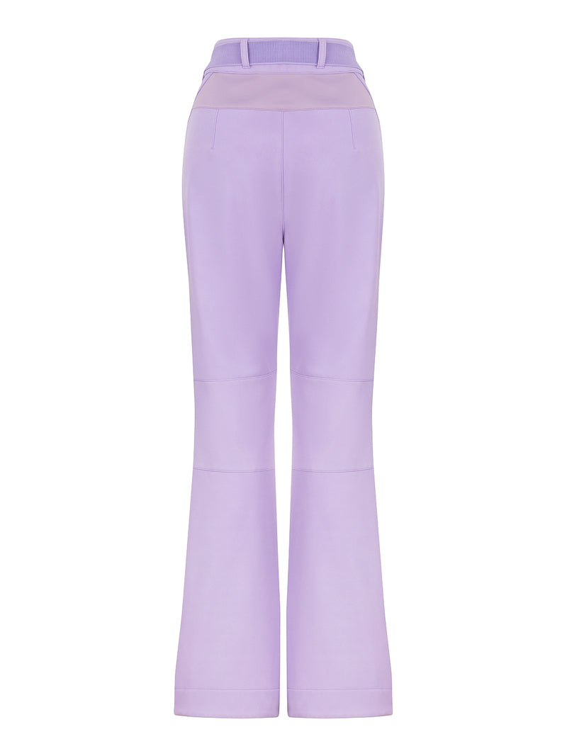 Nocturne Belted High-Waisted Trousers Violet