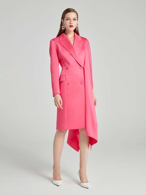 Choice Blazer Style Dress Fushia