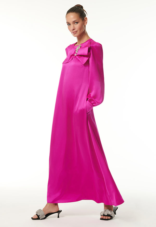Choice Maxi Dress With Embellished Detail Fushia