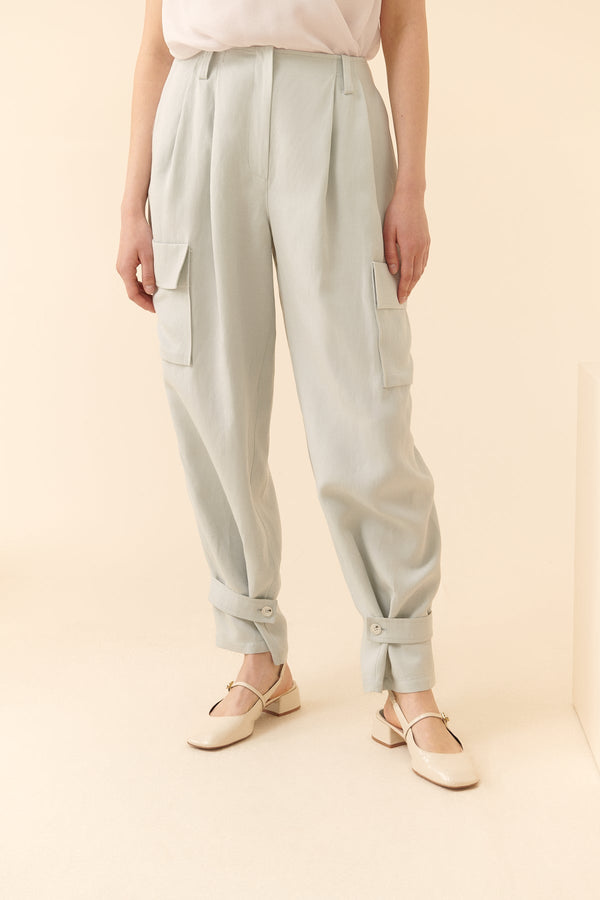 Roman Solid Pocket Detailed Trousers Grey
