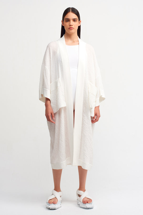 Nu Open-Front Outerwear Off White