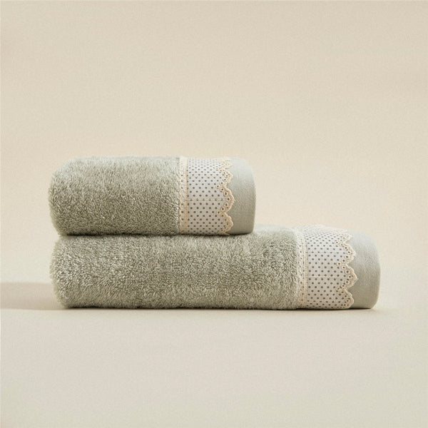 Chakra Bamboo Alice Towel 85X150Cm Sage/Ecru