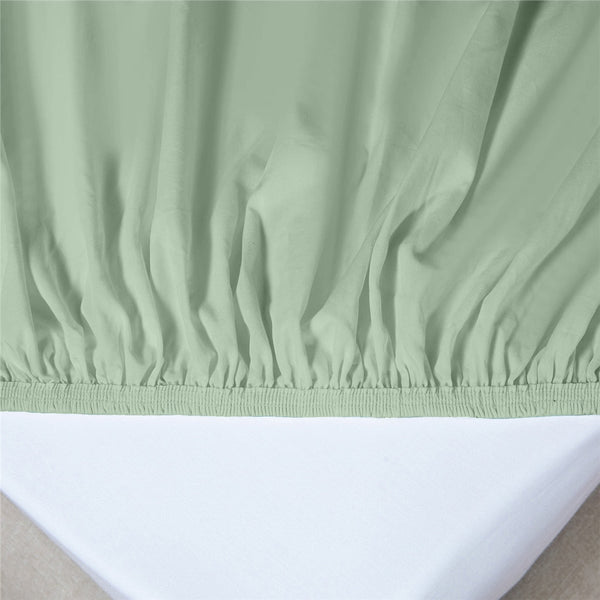 Chakra Bamboo Classic Fitted Sheet Dbl 160X200Cm Sage