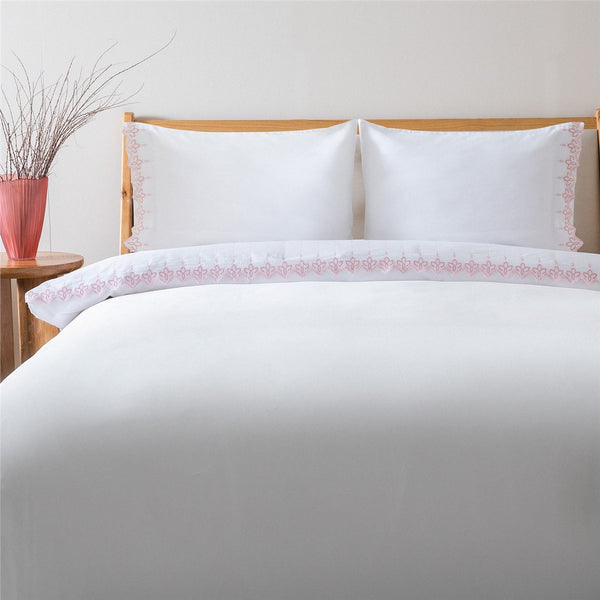 Chakra Bamboo Misa Duvet Cover Set Dbl 200X220Cm White