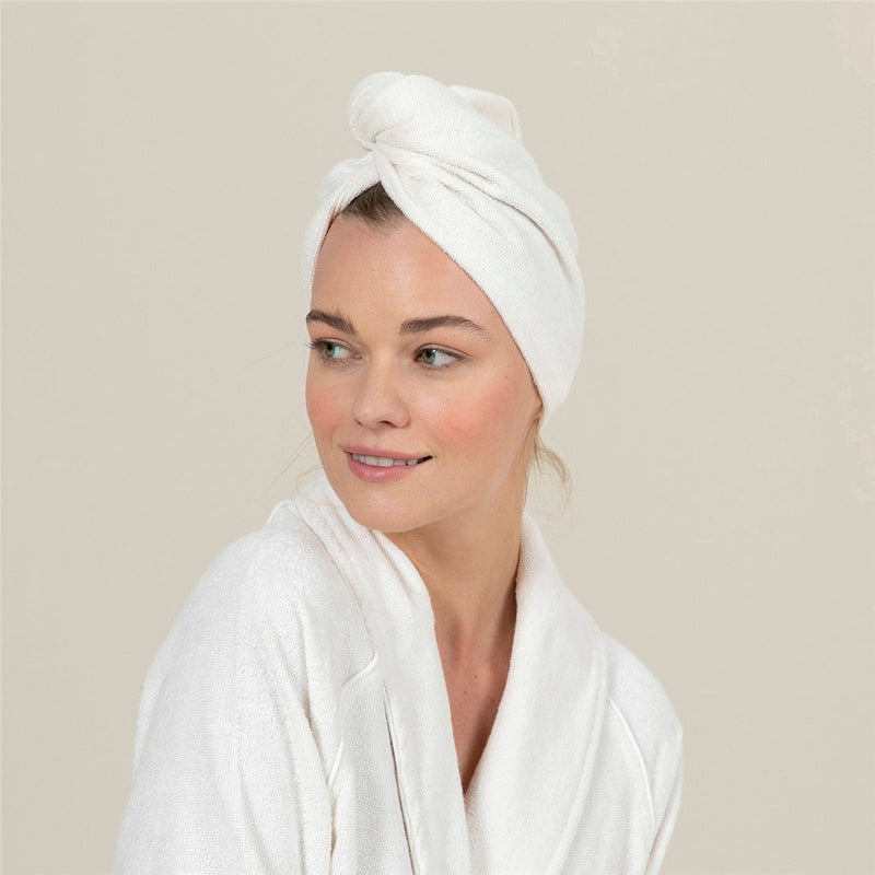 Chakra Bamboo Solid Hair Bonnet 25X63Cm White