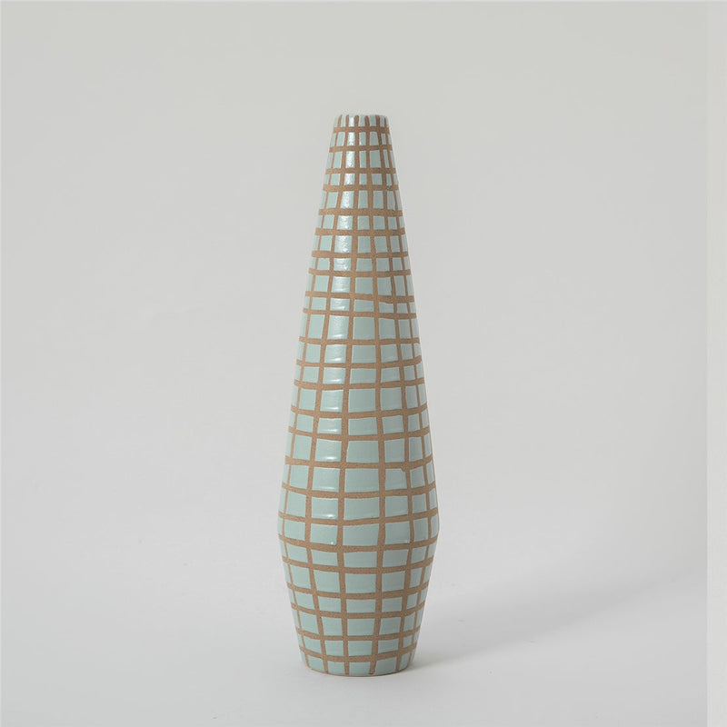 Chakra Lines Vase 15X15X51Cm Green