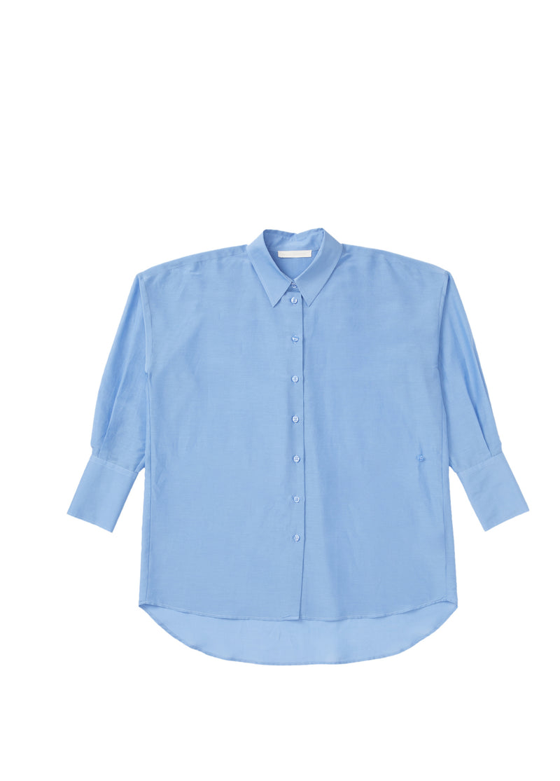 Beymen Collection Asymmetrical Tie Detailed Shirt Blue