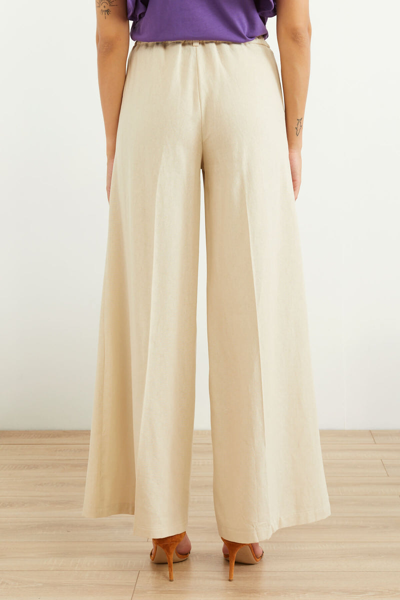 Souvenir Solid Wide Leg Culottes Sand